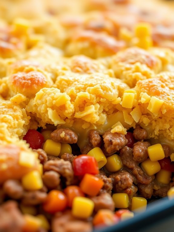 savory hamburger cornbread dish
