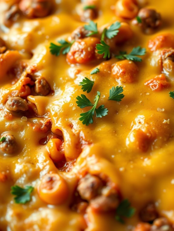 savory hamburger pasta dish