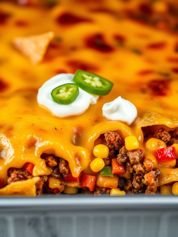 savory layered taco dish