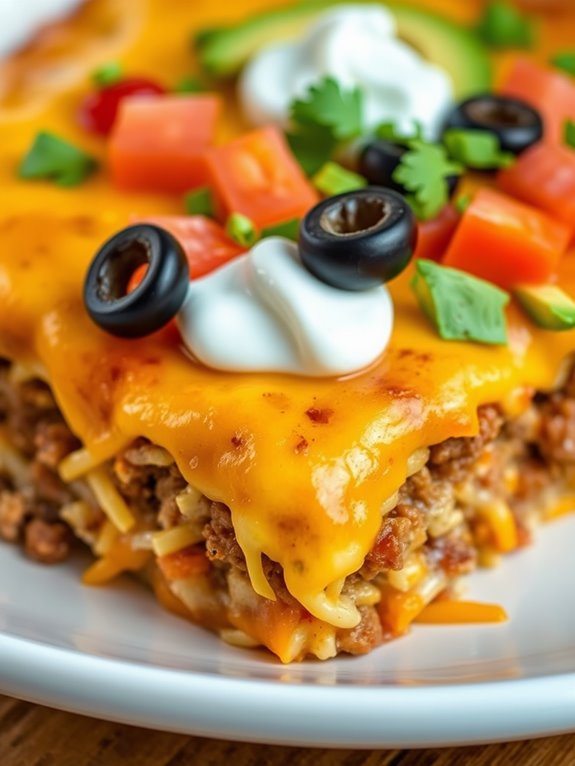 savory layered taco dish