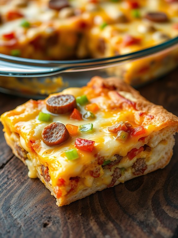 savory morning pizza bake