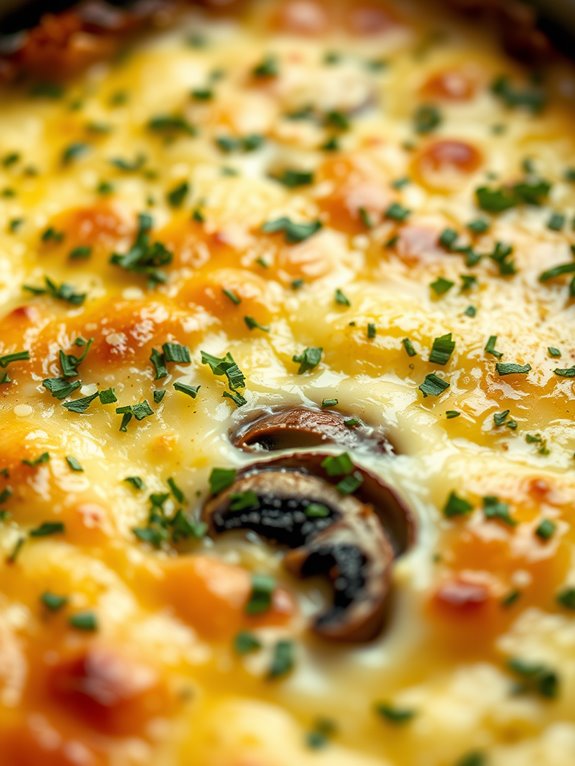 savory mushroom herb casserole