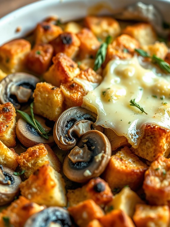 savory mushroom sage casserole