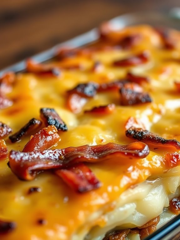 savory onion bacon bake