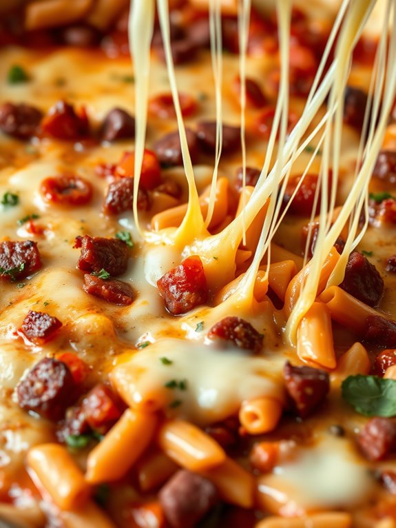 savory pizza casserole dish