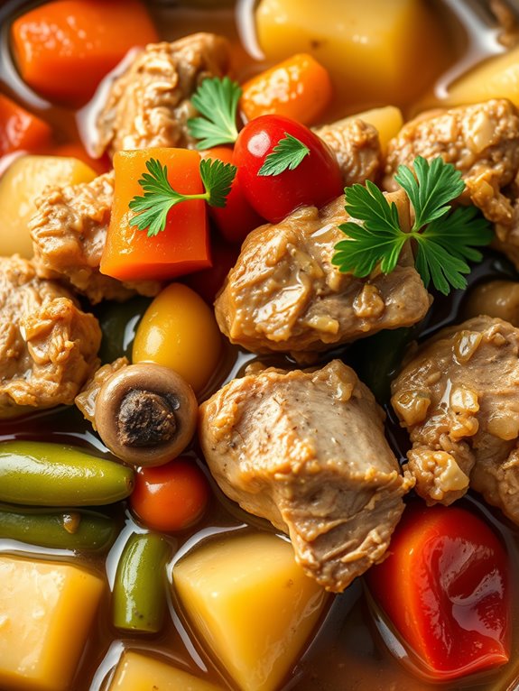 savory pork and vegetables