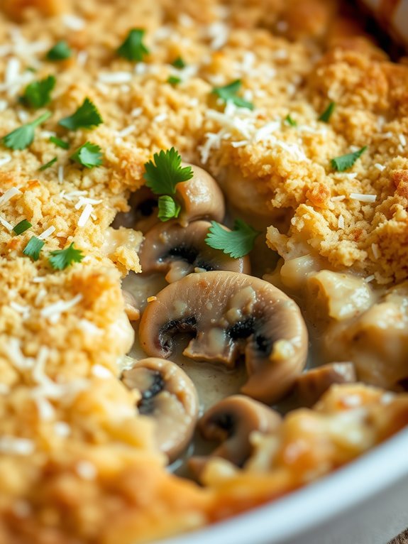 savory pork mushroom bake