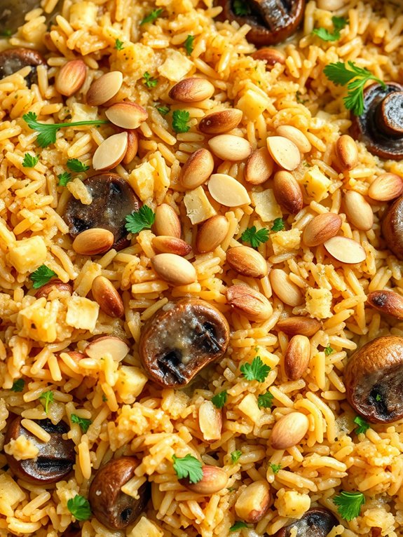 savory rice mushroom casserole