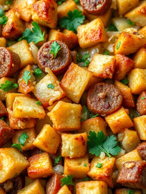 savory sausage apple casserole