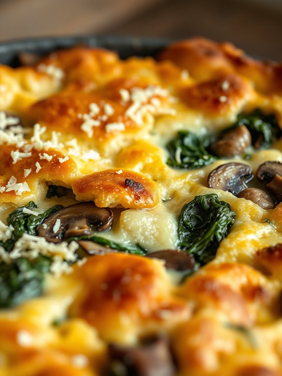 savory spinach mushroom casserole