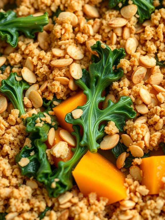savory squash and kale casserole