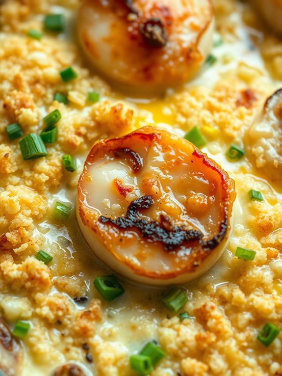 scallop mushroom baked dish