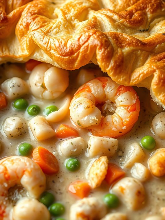 seafood pot pie casserole