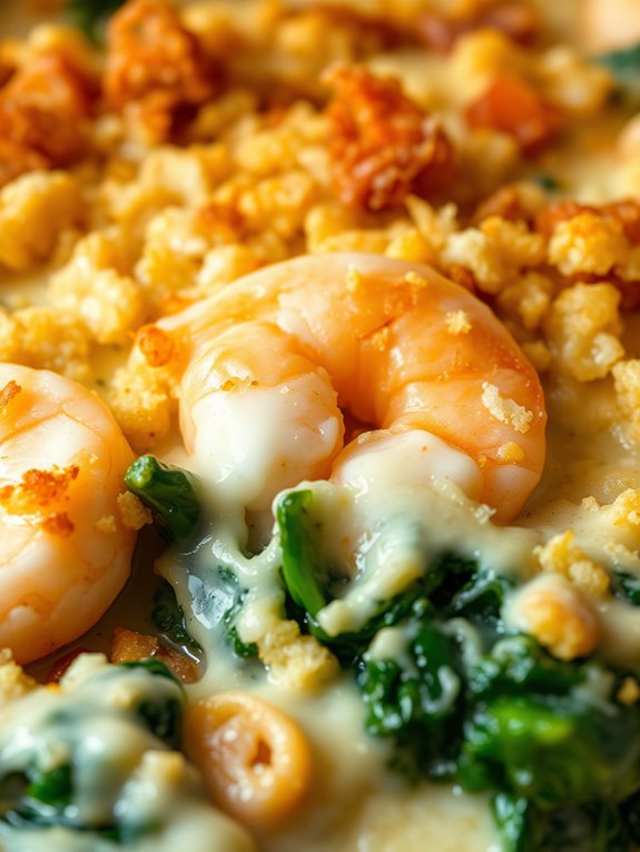shrimp and spinach casserole