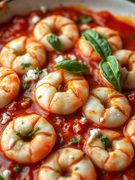shrimp baked with cheese
