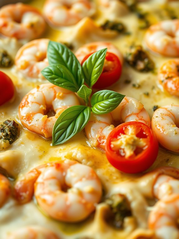 shrimp pesto tortellini casserole