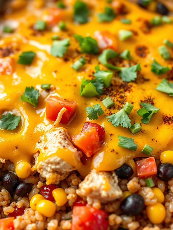 southwest chicken quinoa casserole