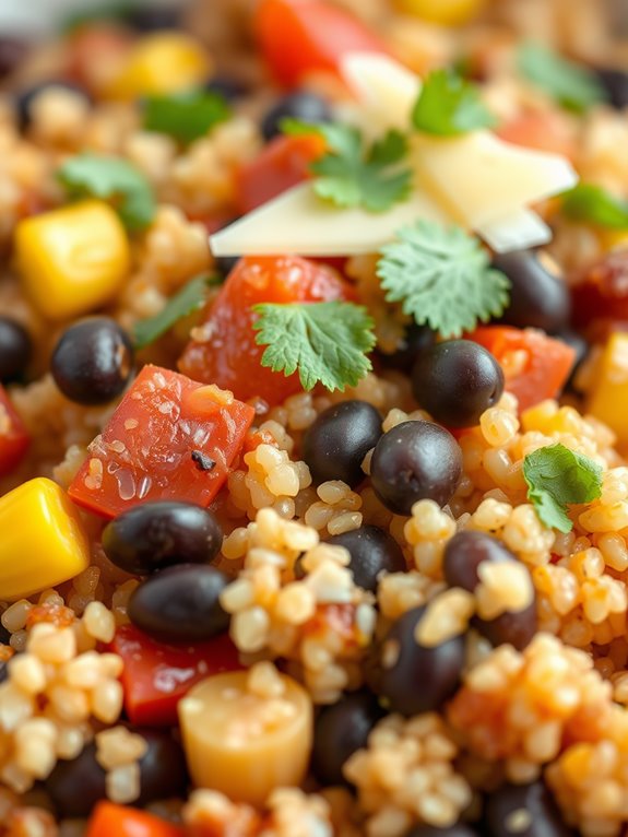 southwest quinoa black bean casserole