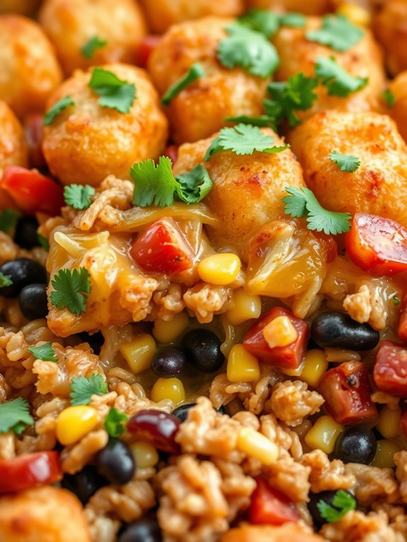 southwestern chicken rice bake