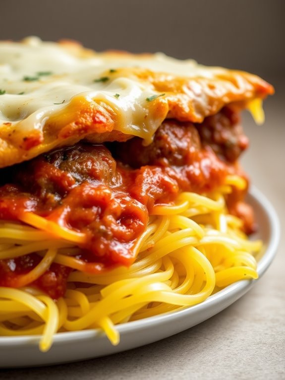 spaghetti squash meatball casserole