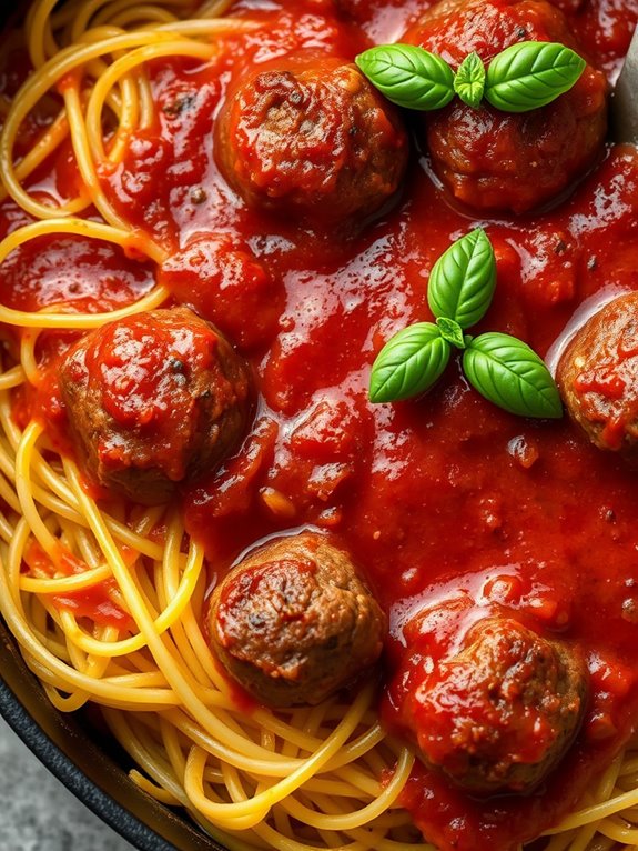 spaghetti squash meatball casserole
