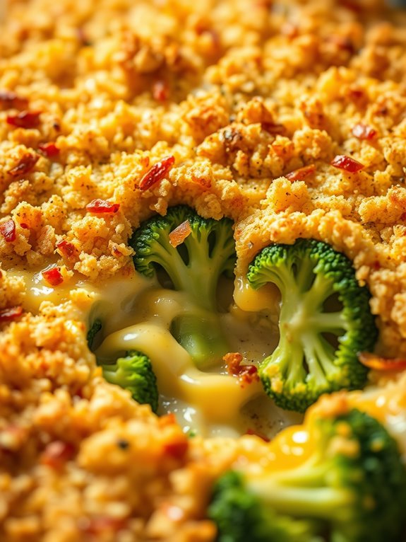 spicy broccoli cheese dish