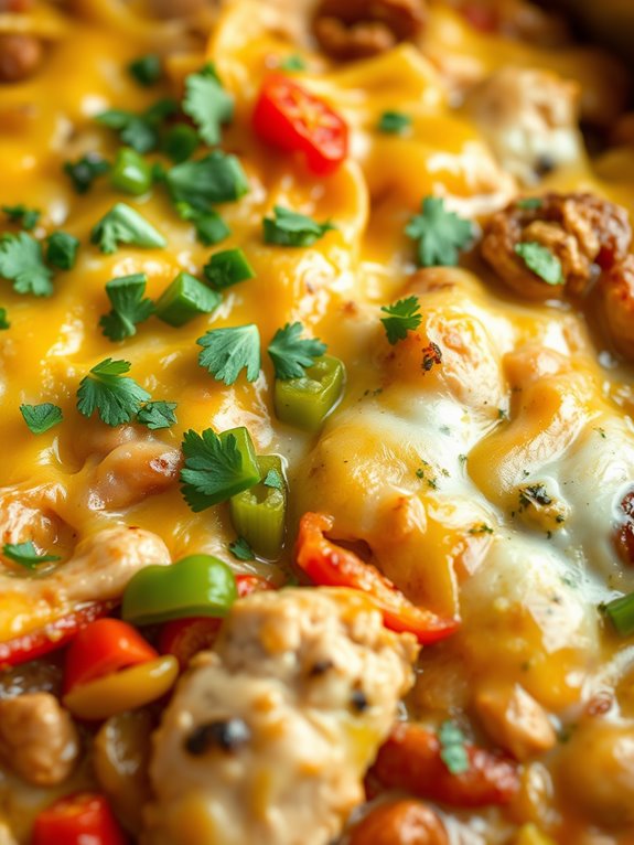 spicy chicken fajita casserole