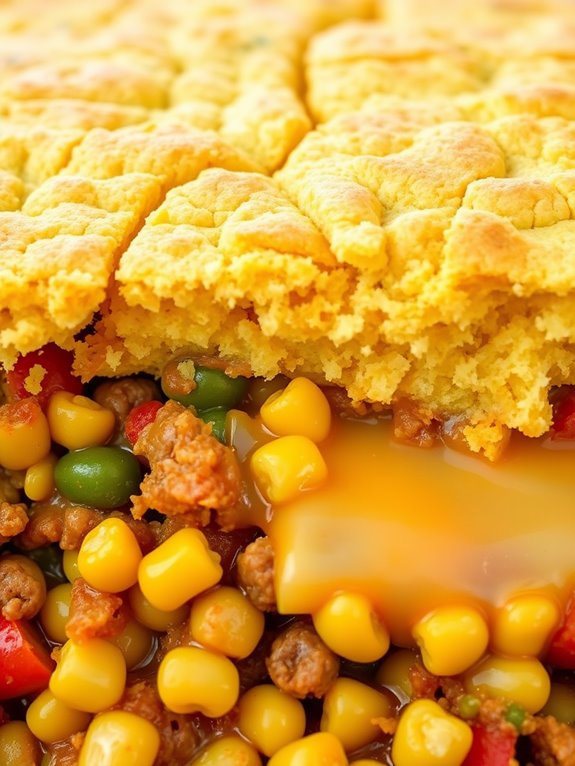spicy cornbread casserole dish