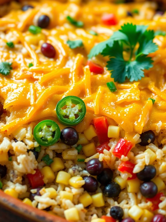 spicy rice casserole dish