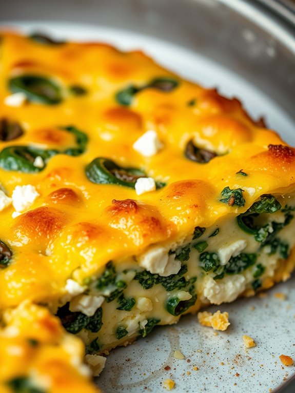 spicy spinach breakfast bake
