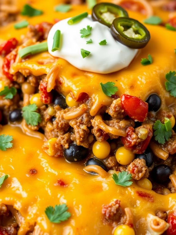 spicy tex mex casserole dish