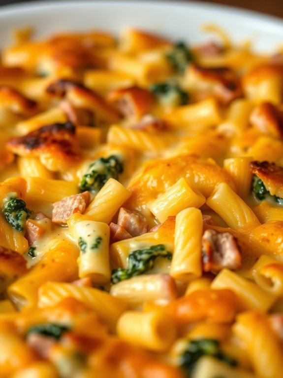 spinach and ham casserole dish