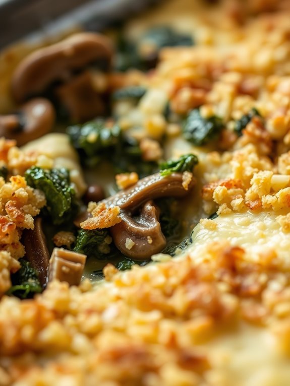 spinach and mushroom dish