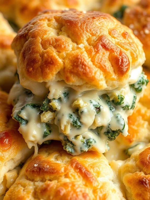 spinach artichoke biscuit casserole