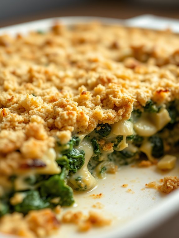 spinach artichoke cheesy bake