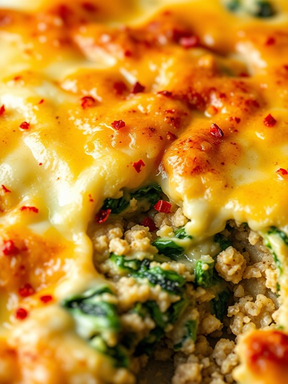 spinach artichoke quinoa dish