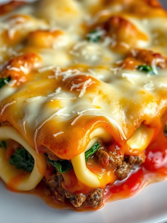 spinach beef ravioli casserole