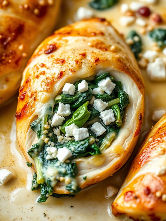 spinach feta chicken casserole