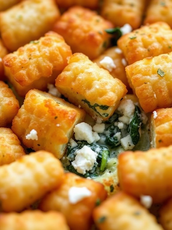 spinach feta tater tot casserole