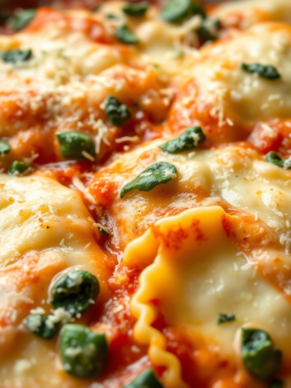 spinach ricotta ravioli bake