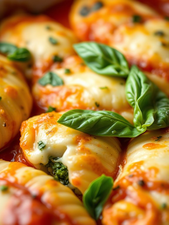 stuffed pasta with spinach