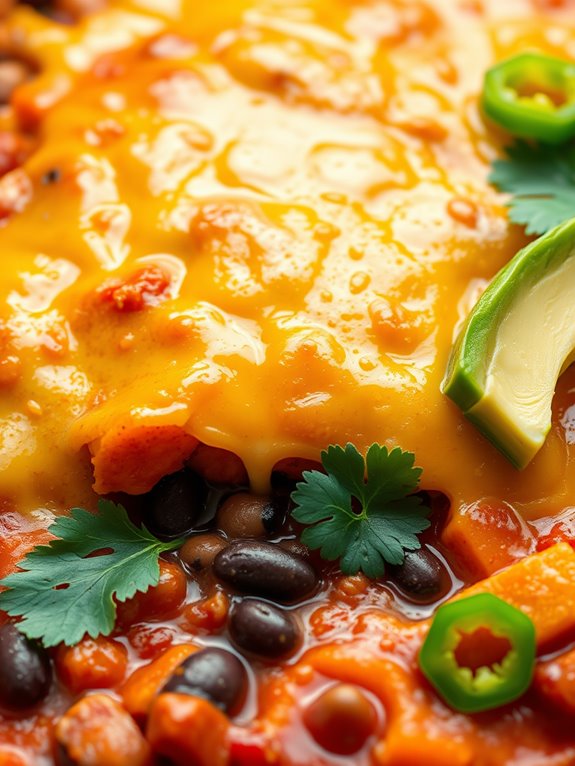 sweet potato black bean enchiladas