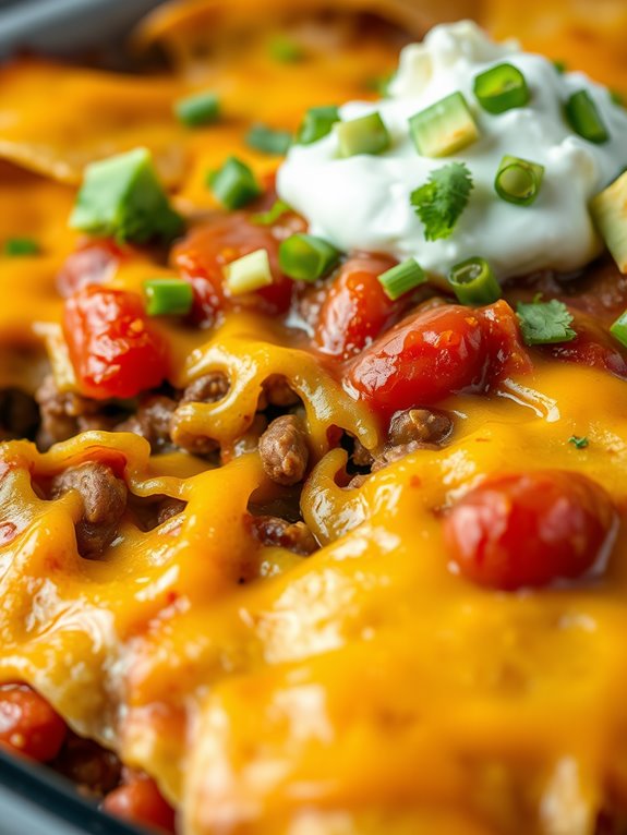 taco flavored hamburger casserole dish