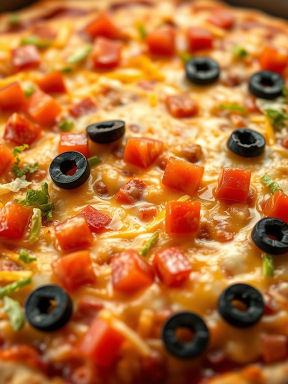 taco flavored pizza casserole dish
