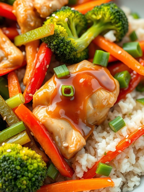teriyaki chicken vegetable dish