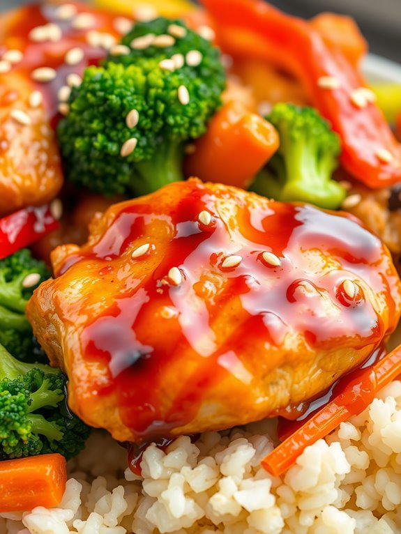 teriyaki chicken vegetable dish