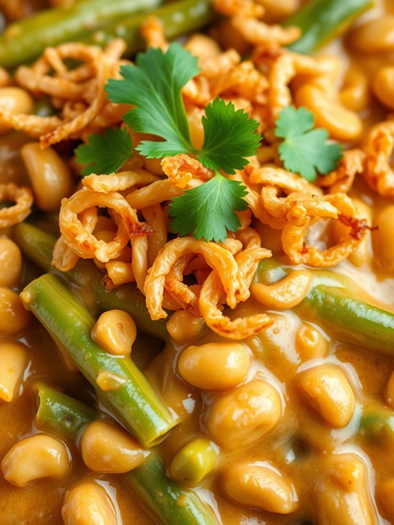 thai inspired green bean casserole