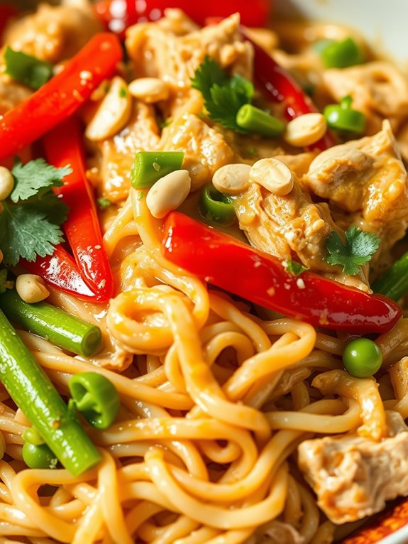 thai peanut chicken casserole