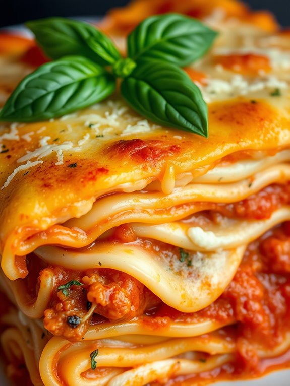 tomato soup and lasagna
