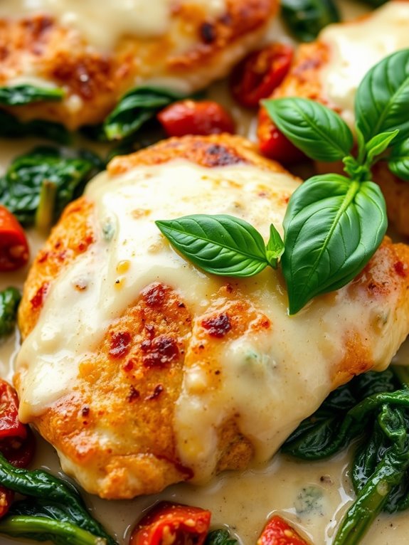 tuscan chicken and spinach casserole